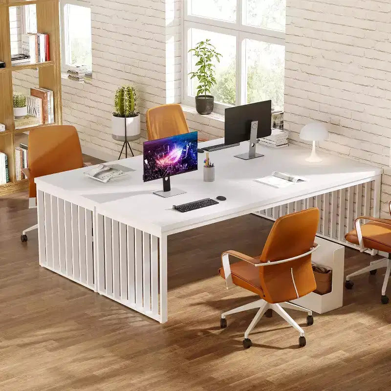 Grand bureau d'ordinateur pour 2 personnes pour bureau à domicile