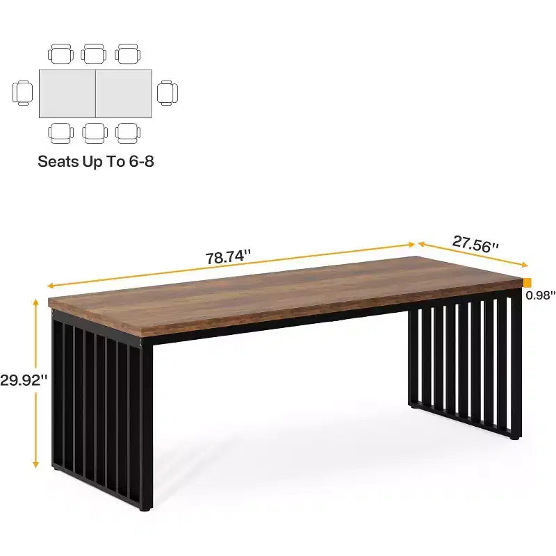 Grand bureau d'ordinateur pour 2 personnes pour bureau à domicile