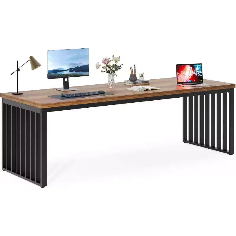 Lantine 78.74 Extra Long Computer Desk 2 Person Desk for Home Office