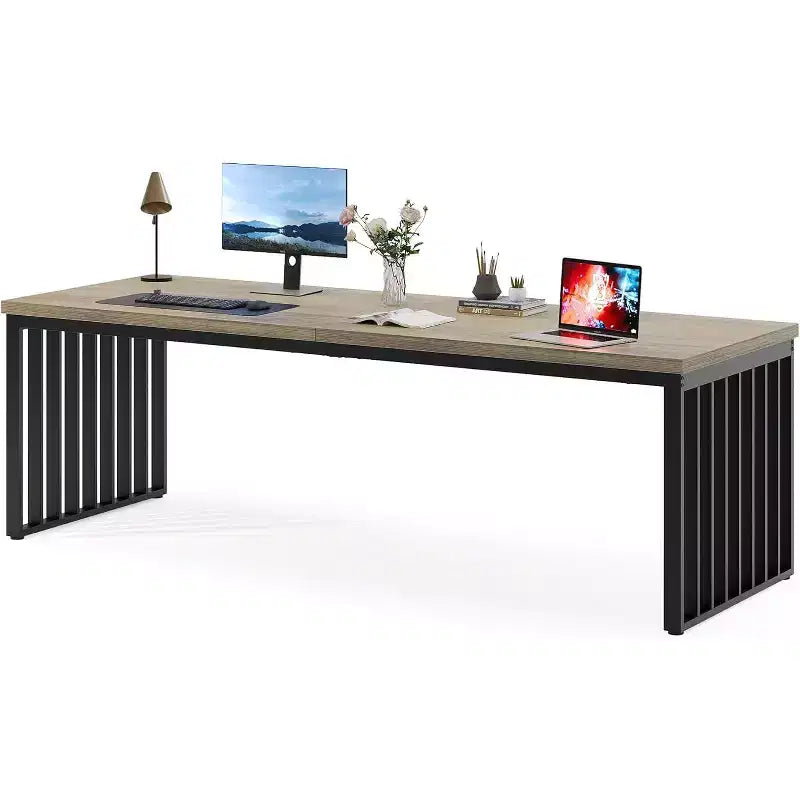 Grand bureau d'ordinateur pour 2 personnes pour bureau à domicile