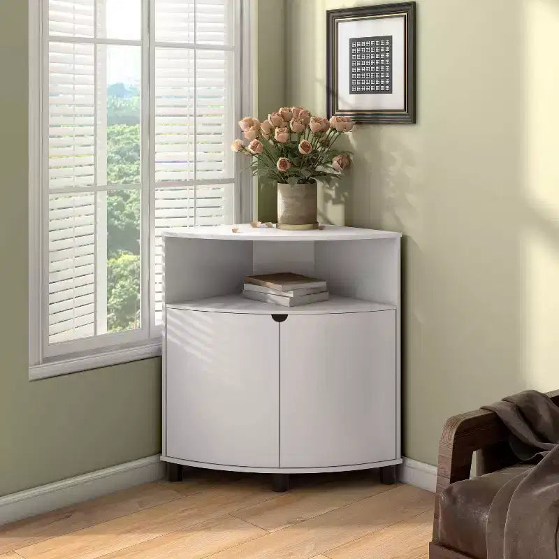 Meuble d'angle avec éclairage LED