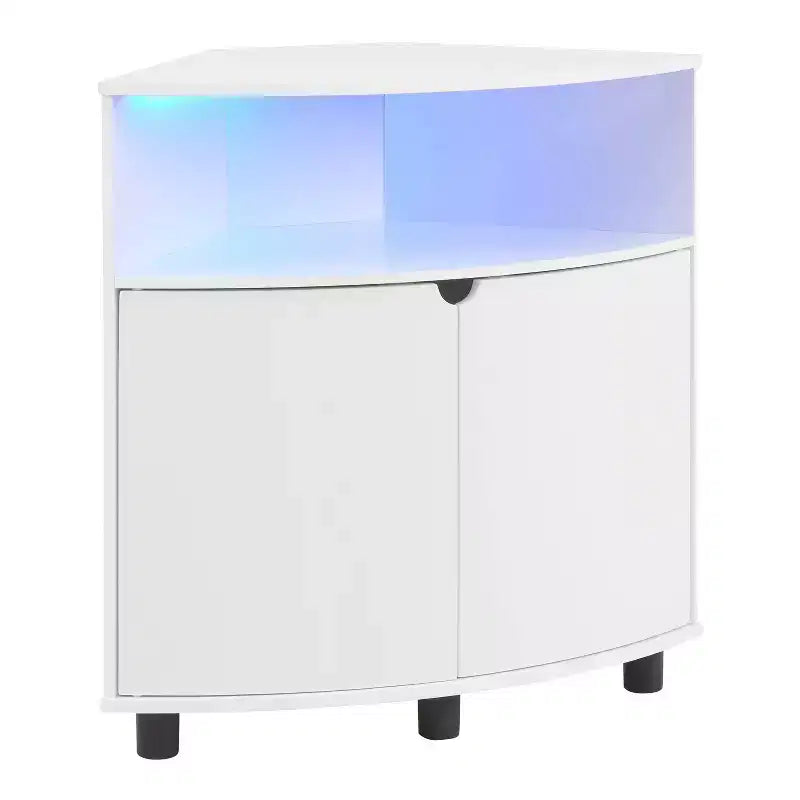 Meuble d'angle avec éclairage LED
