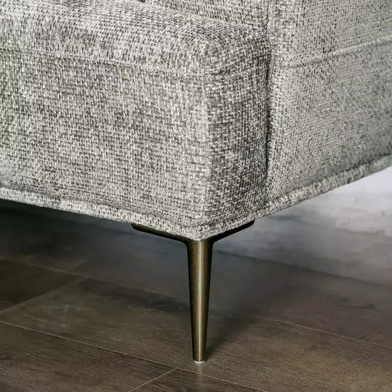 Canapé en chenille à coussins d'assise individuels, fauteuil inclinable rembourré