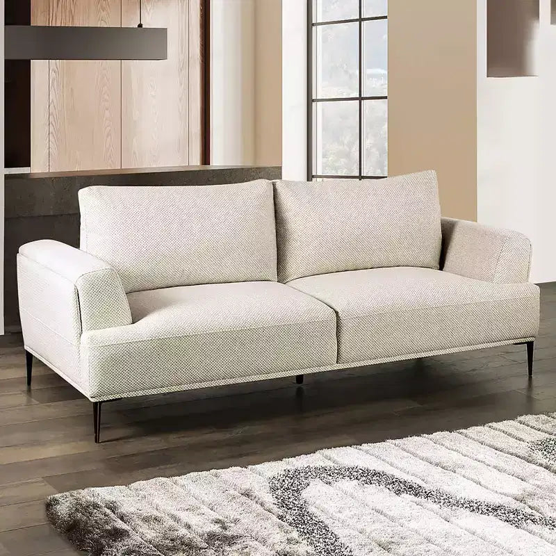 Canapé en chenille à coussins d'assise individuels, fauteuil inclinable rembourré