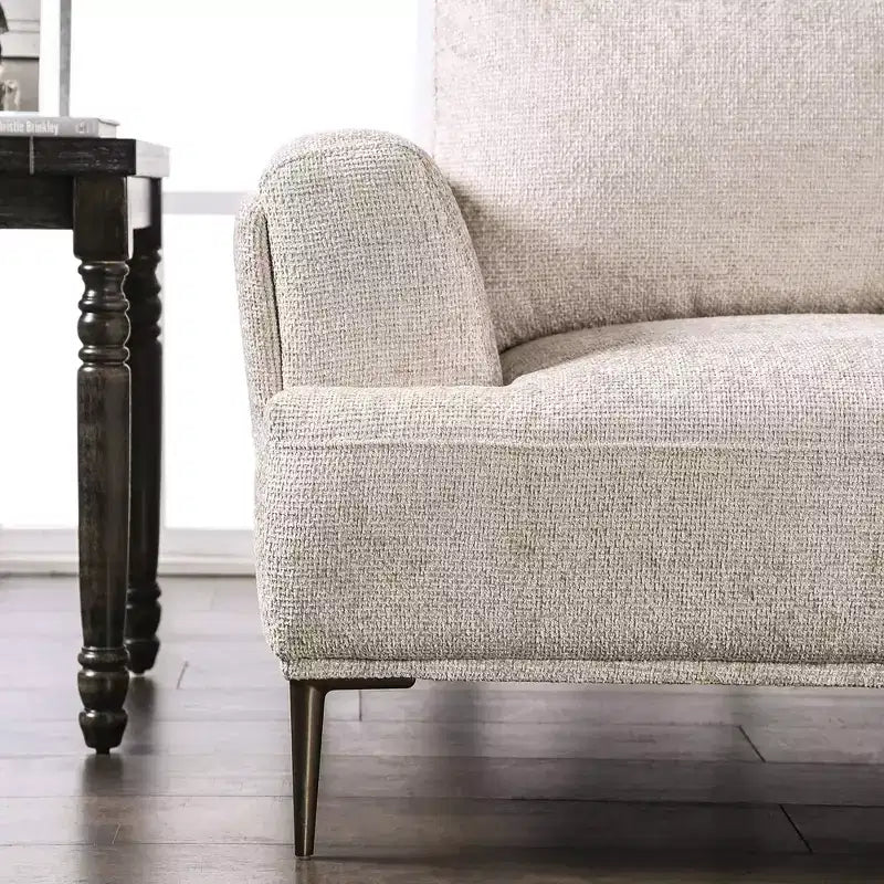 Canapé en chenille à coussins d'assise individuels, fauteuil inclinable rembourré