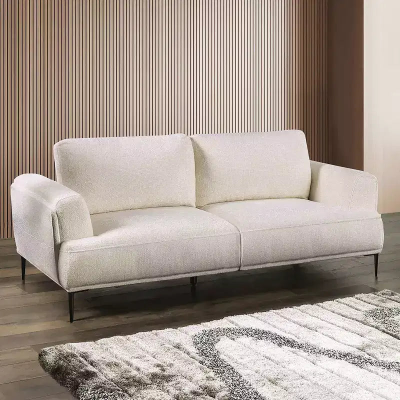 Canapé en chenille à coussins d'assise individuels, fauteuil inclinable rembourré