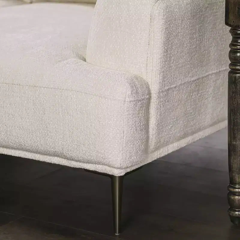 Canapé en chenille à coussins d'assise individuels, fauteuil inclinable rembourré