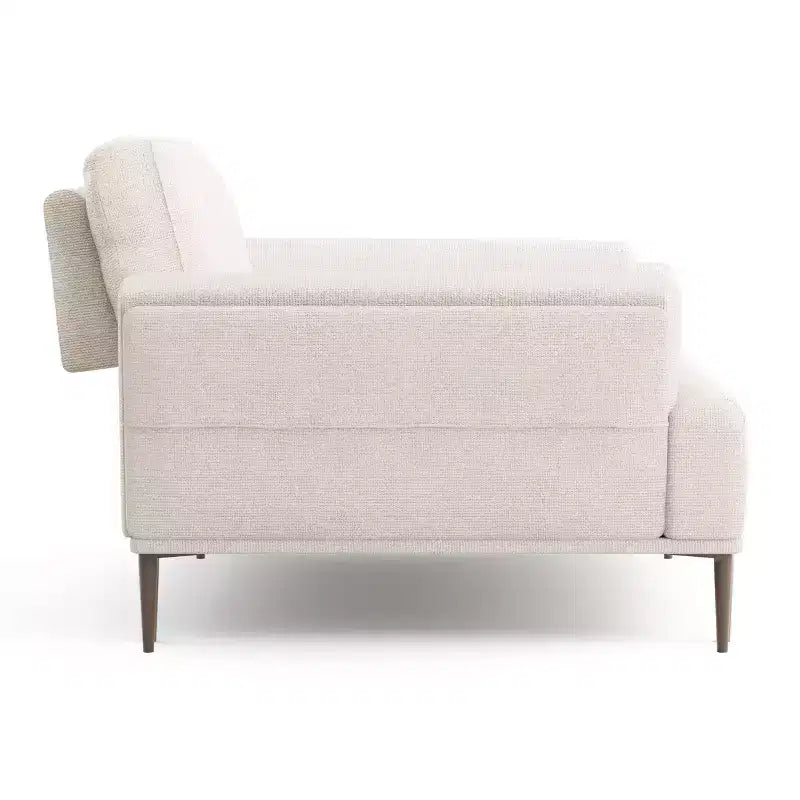 Canapé en chenille à coussins d'assise individuels, fauteuil inclinable rembourré