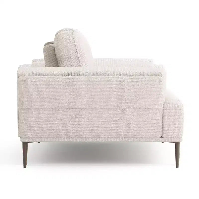 Canapé en chenille à coussins d'assise individuels, fauteuil inclinable rembourré