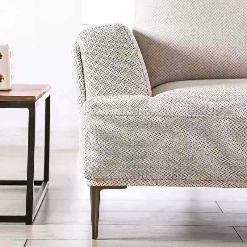 Canapé en chenille à coussins d'assise individuels, fauteuil inclinable rembourré