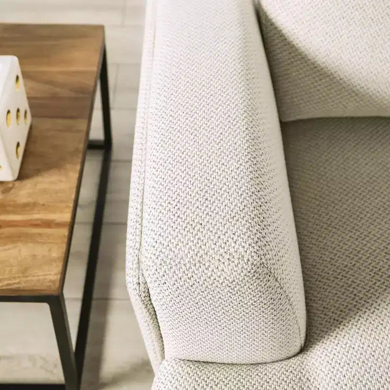 Canapé en chenille à coussins d'assise individuels, fauteuil inclinable rembourré