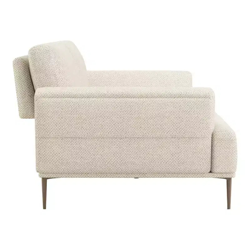 Canapé en chenille à coussins d'assise individuels, fauteuil inclinable rembourré